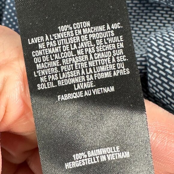 Ted Baker Endurance Tamson Button Front Collared Shirt Blue Print Mens Size 16 - Picture 7 of 12